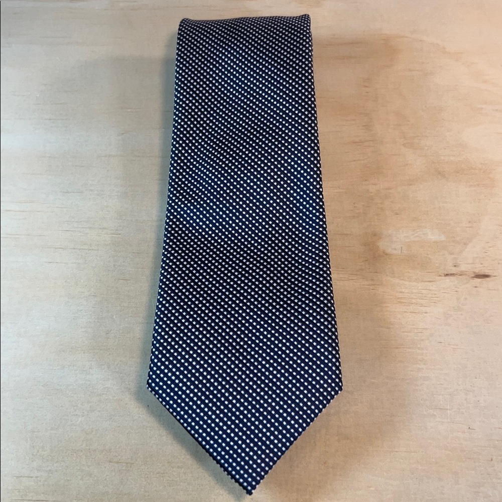 Jones New York Navy and White polkadot Tie